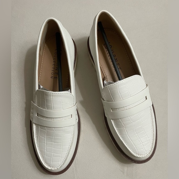 New Journee Collection Kenly Penny Loafers Slip On Shoes White Size 6.5 - Picture 4 of 10
